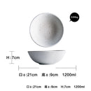 GobekUsa Ceramic Dinner Plate Set - Round Western Meal Plate, Steak Dish, Rice Bowl