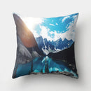 GobekUsa Green Tropical Leaves Forest Pillowcase - Natural Mountain Ocean Wave Decor