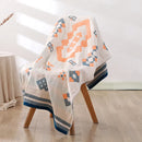 GobekUsa Bohemian Floral Cotton Gauze Bath Towel 70*140 - Soft & High Quality for Women, Children, and Adults