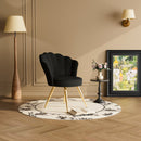 Velvet Swivel Accent Chair with Gold Metal Legs — Modern Dining & Living Room Seat