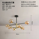 GobekUsa Glass Ball LED Chandelier - Modern Indoor Lighting Fixtures for Living Room & Bedroom