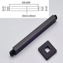 GobekUsa 12" Matte Black Rainfall Shower Head Set with Shower Arm