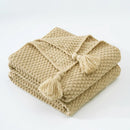 GobekUsa Knitted Woolen Ball Blanket - Super Warm Cozy Sofa Throw Blanket