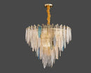GobekUsa LED Glass Metal Leaf Chandelier: Luxury Postmodern Lighting for Home Decor, Bedroom, Living Room