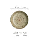 GobekUsa Japanese Style Ceramic Rice Bowl Round Dish - Swallow Design