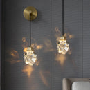 GobekUsa Crystal Copper LED Wall Lamp for Bedroom and Stairs