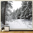 GobekUsa Christmas Snow Forest Tapestry: Bohemian Bedroom Wall Decoration