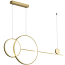 GobekUsa Linear Ring Chandelier | LED Kitchen Island Dining Room Lighting Fixtures