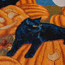 GobekUsa Halloween Black Cat Knitted Blanket - Cozy Sofa Throw for Autumn/Winter