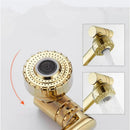 GobekUsa Gold and Black Bathroom Faucet with Hot Cold Water Mixer - Deck Mounted