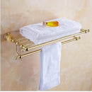 GobekUsa Brass & Jade Gold Bathroom Accessories Set: Paper Holder, Towel Bar, Soap Basket