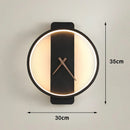 GobekUsa LED Wall Clock Lamp Indoor Light Fixture Home Decor Bedroom Living Room