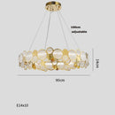 GobekUsa Gold Iron Glass Chandelier Lighting for Dinning Room