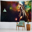 GobekUsa Indian Head Psychedelic Tapestry Wall Hanging for Bohemian Living Room