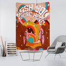 GobekUsa Cat Paws Tapestry: Bohemian Witchcraft Tarot Card Psychedelic Hippie Girl Dorm Decor