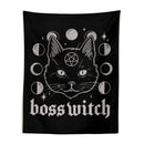 GobekUsa Cat Witchcraft Black Tapestry Wall Hanging Baphomet Occult Home Decor