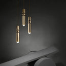 GobekUsa Golden Cylinder Pipe LED Pendant Light - Modern Nordic Design