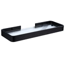 GobekUsa Black Aluminum Glass Shelf 20-45cm Square Bathroom Rack
