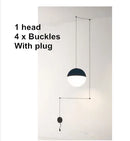 GobekUsa Geometric Glass Ball LED Pendant Chandelier Ceiling Lamp for Living Dining Bedroom
