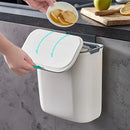 GobekUsa Kitchen Wall-Mounted Waste Bin with Lid - Cabinet Door Hanging Garbage Can