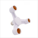 GobekUsa 3-in-1 White E27 Lamp Holder Converter Pack - Set of 2