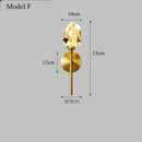 GobekUsa Crystal LED Wall Sconce Copper Light Fixture for Modern Luxury Home Decor