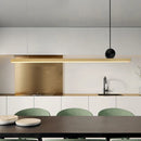 GobekUsa Linear LED Gold Pendant Light for Island, Restaurant, Bar - Nordic Designer Style