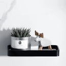 GobekUsa Black Glass Bathroom Shelf Corner Rack, Aluminum Cosmetic Shelf for Shower Room