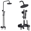 GobekUsa Black Brass Bath Shower Faucet Set with Handshower and Tub Spout