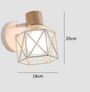 GobekUsa LED Wood Wall Sconce Modern E27 Base Fixture for Aisle Lighting