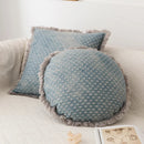 GobekUsa Denim Fringed Cushion Cover 45x45cm Square for Home Sofa Bed Decoration