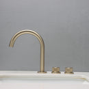 GobekUsa Black & Brushed Gold Basin Faucets: Total Brass 3-Hole Waterfall Sink Faucet