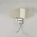 GobekUsa LED Minimalist Wall Lamps with Rectangle Texture Shade for Living Room & Bedroom