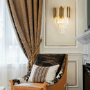 GobekUsa Gold Crystal Wall Lamp with LED Light for Home Lighting