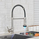 GobekUsa Black LED Kitchen Faucet Pull Down Mixer Tap 360° Rotation Stream Sprayer