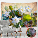 GobekUsa Lotus Leaf Tapestry: Indian Scenery Wall Hanging for Bedroom Decor