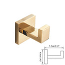 GobekUsa Gold Bathroom Hardware Set: Robe Hook, Towel Rail, Shelf, Tissue Holder