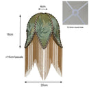 GobekUsa Bamboo Leaf Jacquard Bedside Lampshade with Tassels
