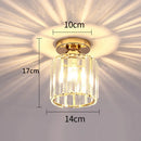GobekUsa Crystal Pendant Ceiling Light, Modern E27 Semi Flush Design for Home Decor