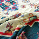 GobekUsa Boho Jacquard Knitted Double-Sided Throw Blanket