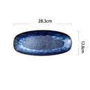 GobekUsa Blue Kiln Glazed Ceramic Sushi Plate