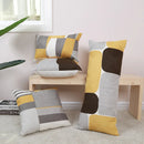 GobekUsa Geometric Embroidery Pillow Cover 45x45cm/30x50cm Yellow Pink Abstract Design