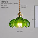 GobekUsa Green Glass Hanging Lamp - Copper Nordic Modern Pendant Lights for Bedroom, Bar, Restaurant