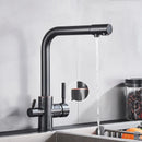 GobekUsa Black Kitchen Faucet with Rotatable Water Purification Feature