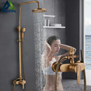 GobekUsa Brass Antique Shower Set with Handshower, Wall Mounted Single Handle Faucet