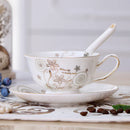 GobekUsa Elegant Ceramic Tea Cup Set 200ml British Porcelain Coffee Cup