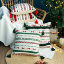 GobekUsa Christmas Decoration Cushion Cover 45x45cm with Handmade Tassels
