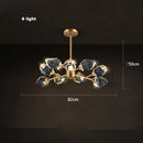 GobekUsa Crystal Copper Round Chandelier: Elegant LED Suspension Lamp for Dinning Room