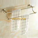 GobekUsa Crystal Gold Double Towel Bar for Bathroom, 60cm Length