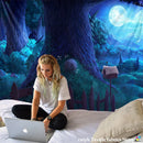 GobekUsa Cabin In The Woods Wall Hanging Tapestry for Home Decor & Halloween Theme